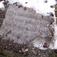 Stone at site 15 photographed by Rose Butler as part of the InscribeNOW
