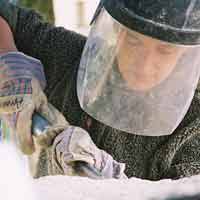 Workshop on stone carving at Youlgrave School
