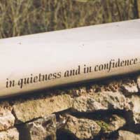 Drawing of seat at Roughwood Hollow