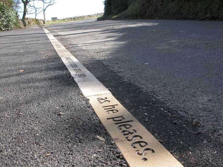 Kerbstones at Roughwood Hollow looking towards Middleton