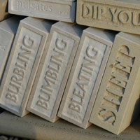 Stones at the Bradford Dale sheep dip