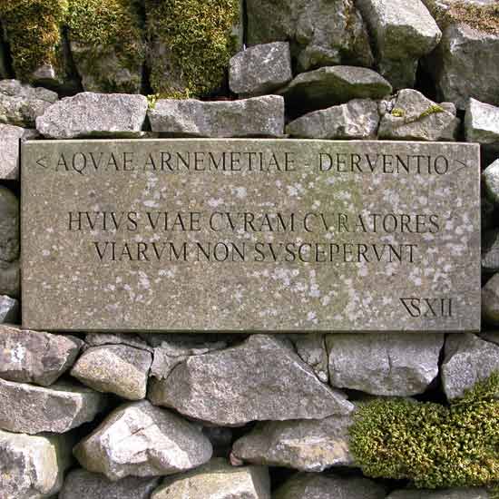 The incription at site 12 where Green lane crosses the old Roman Road